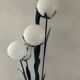 Vintage floor lamp 5 lamps in opaline and blue metal