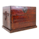 Ancient Japanese chest made of wood and iron.