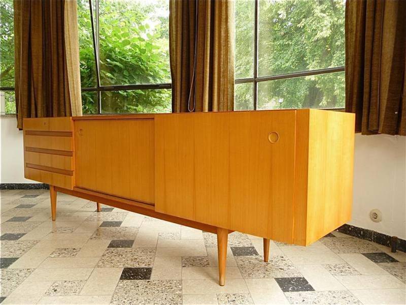 Sideboard in cherrywood with sliding doors from Wilhelm Renz, Germany 1960s