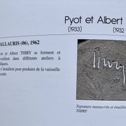 Service of 8 vintage pyrite stoneware glasses from 1960 by Albert THIRY (Vallauris)