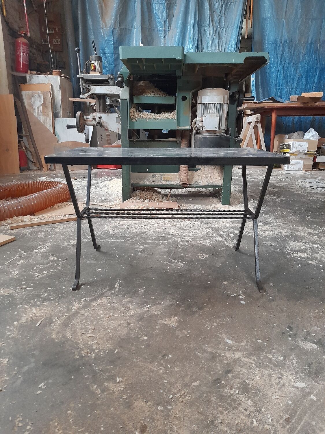 Small vintage coffee table metal legs