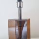 Mid-century smokey brown acrylic glass and chrome table lamp, 1970s