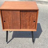 Vinyl storage cabinet double sliding door