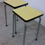 Table and chairs in formica yellow