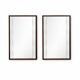 Set of 2 Scandinavian mirrors in glass & wood, Sweden, 1960, 80x50.
