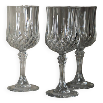 Set de 3 Verres à vins - Cristal d'Arques "Longchamps"