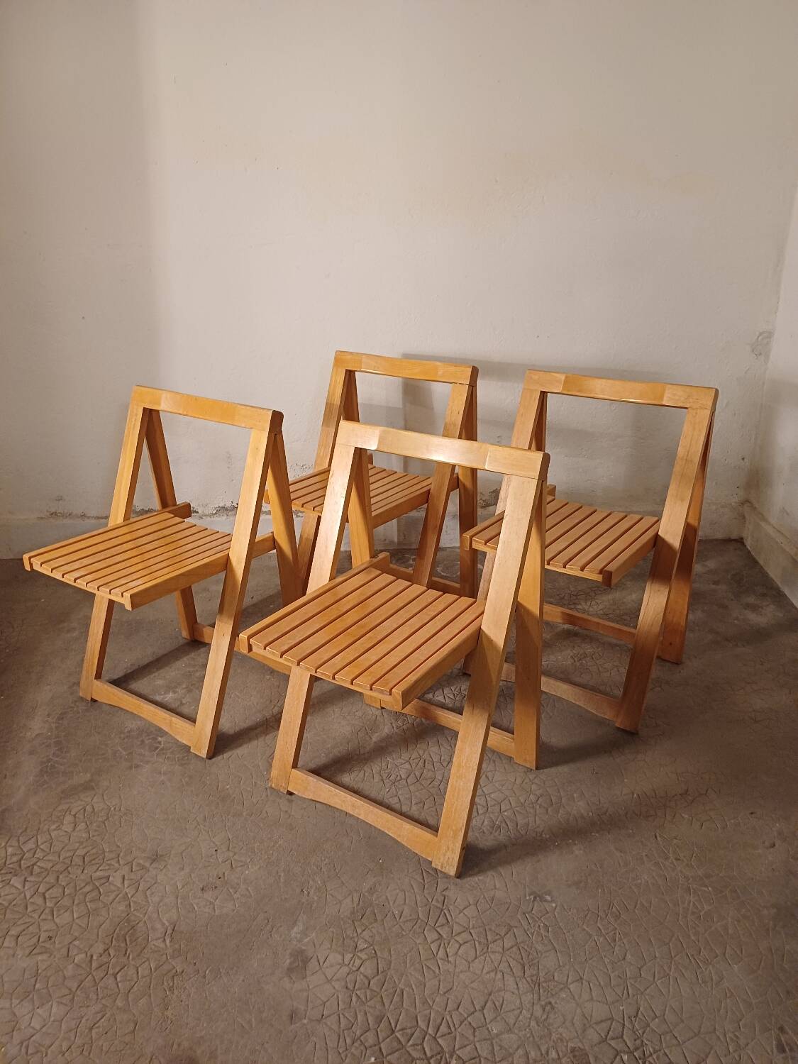 Designer folding wooden chairs