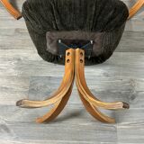 3x 60s 70s chair swivel chair dining chair mid century Danish modern design