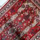 1920s handmade antique wool floral medallion rug, red, 87 × 151 cm - 1C1297