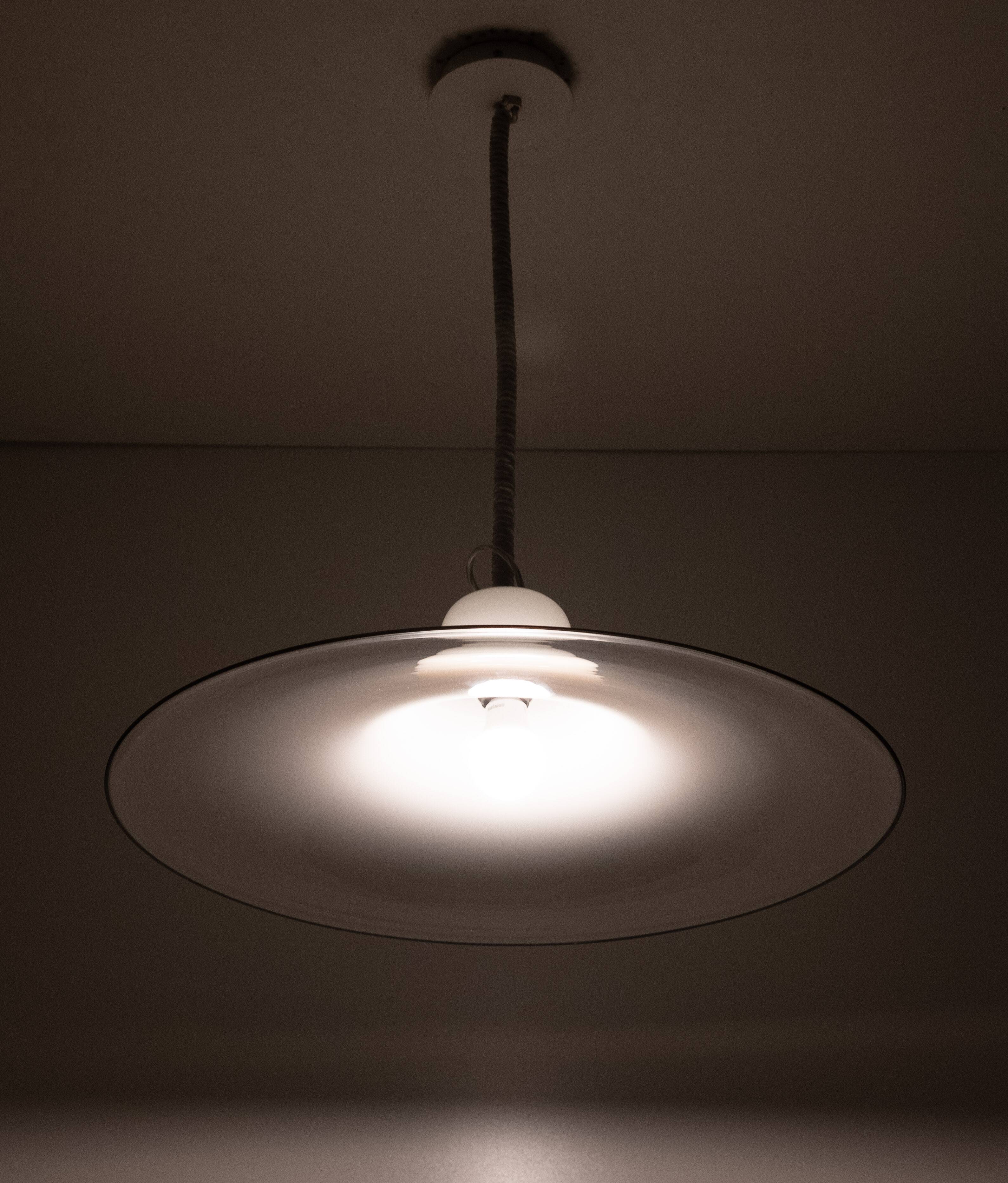 Leucos Murano Glass Pendant Lamp by Renato Toso, Italy, 1970s Leucos Murano