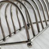Stainless steel toast rack.