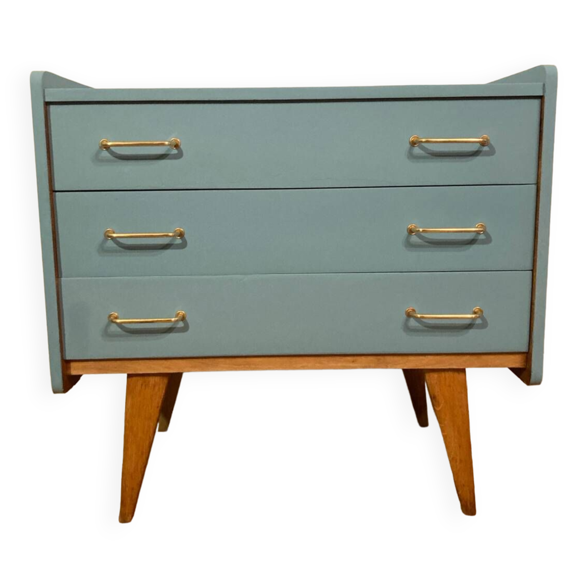 Vintage compass foot chest of drawers