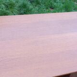 Enfilade vintage en chêne doré portes coulissantes pieds compas 1950