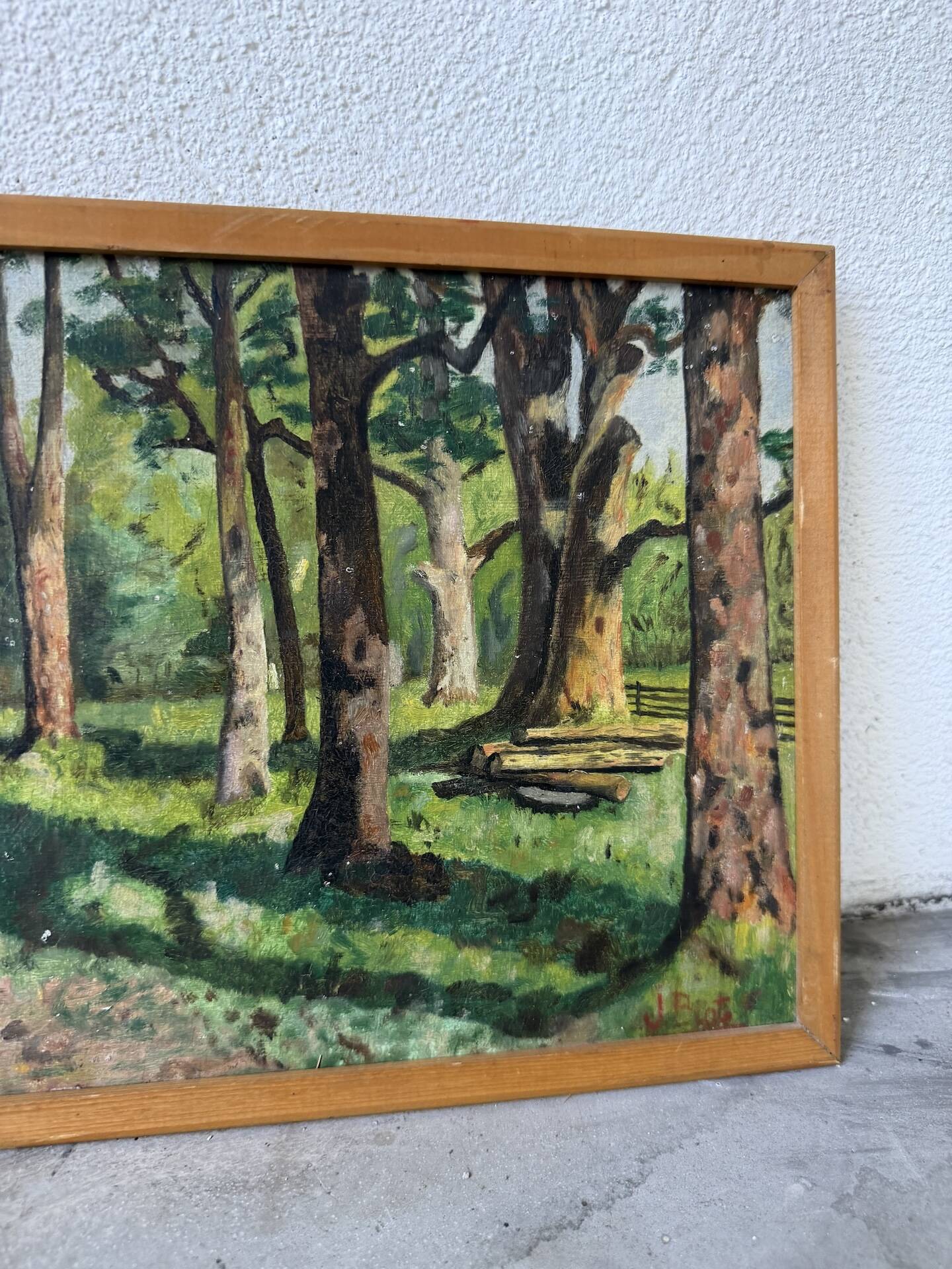 Small oil painting J. Biot