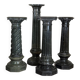 4 columns in green serpentine marble, around 1880