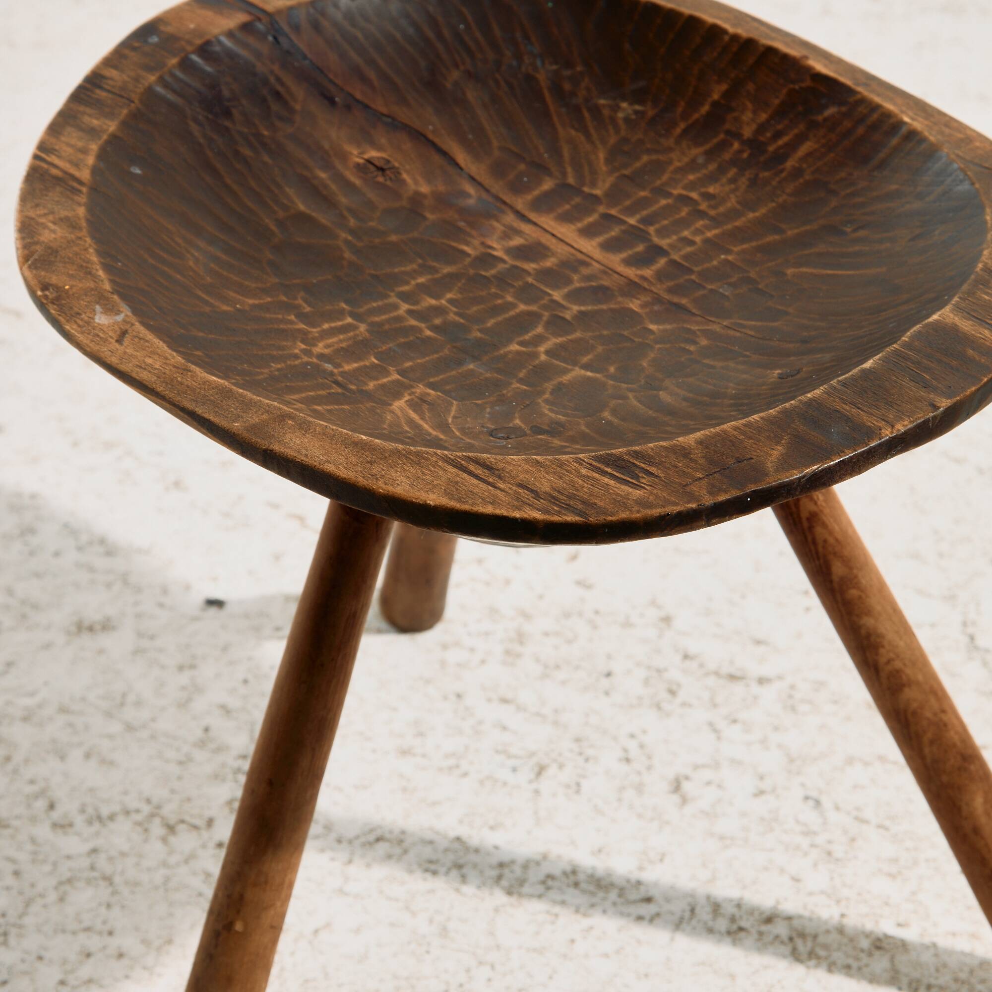 Tabouret de traite artisanal, lot de 4