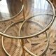 Brass and glass extendabel coffee table by Morox, Italy 1970’s
