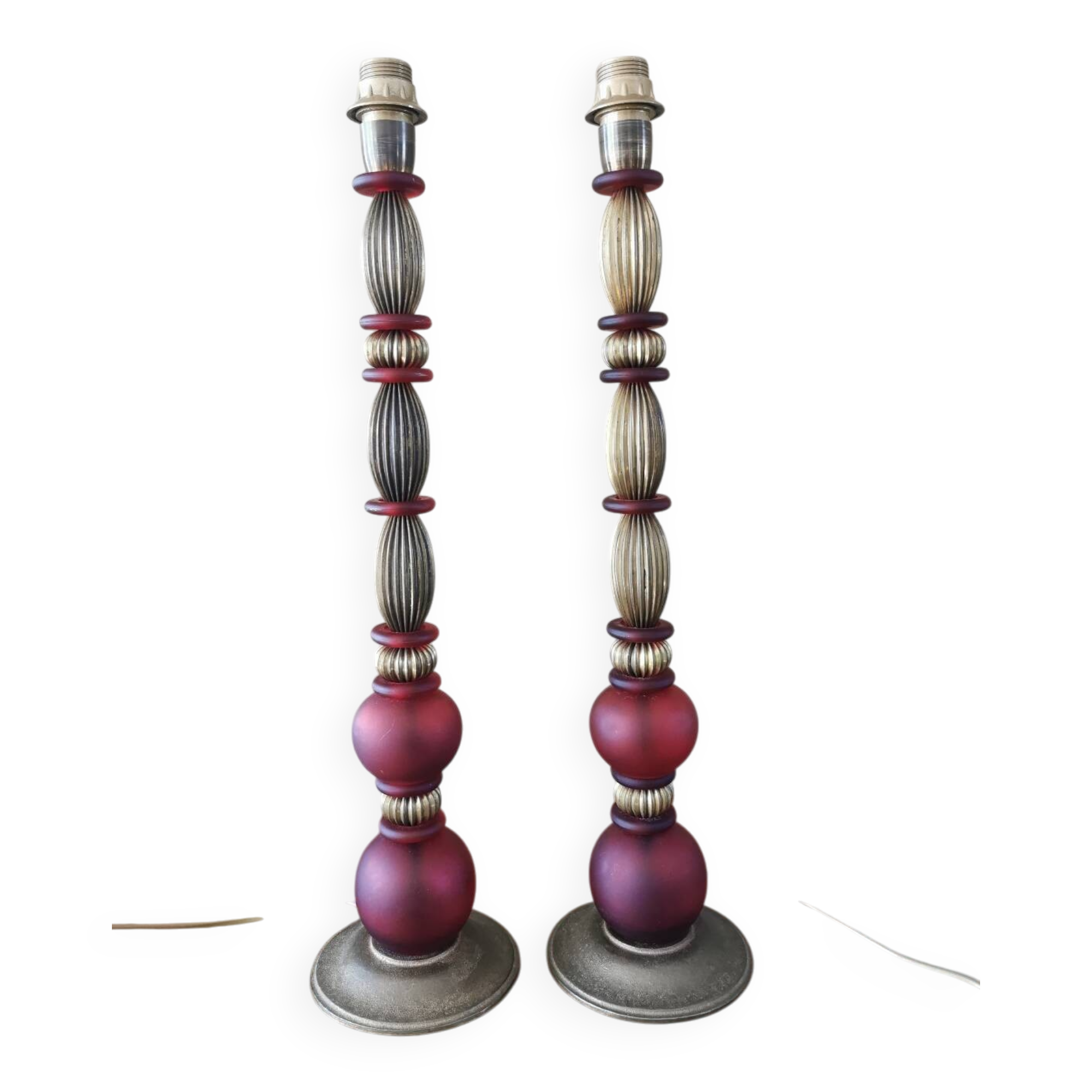 Pair of vintage lamp bases by Julie Prisca