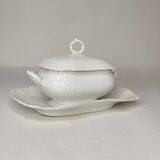 19th century Limoges Pouyat porcelain gravy boat