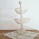 White metal fruit basket - old display
