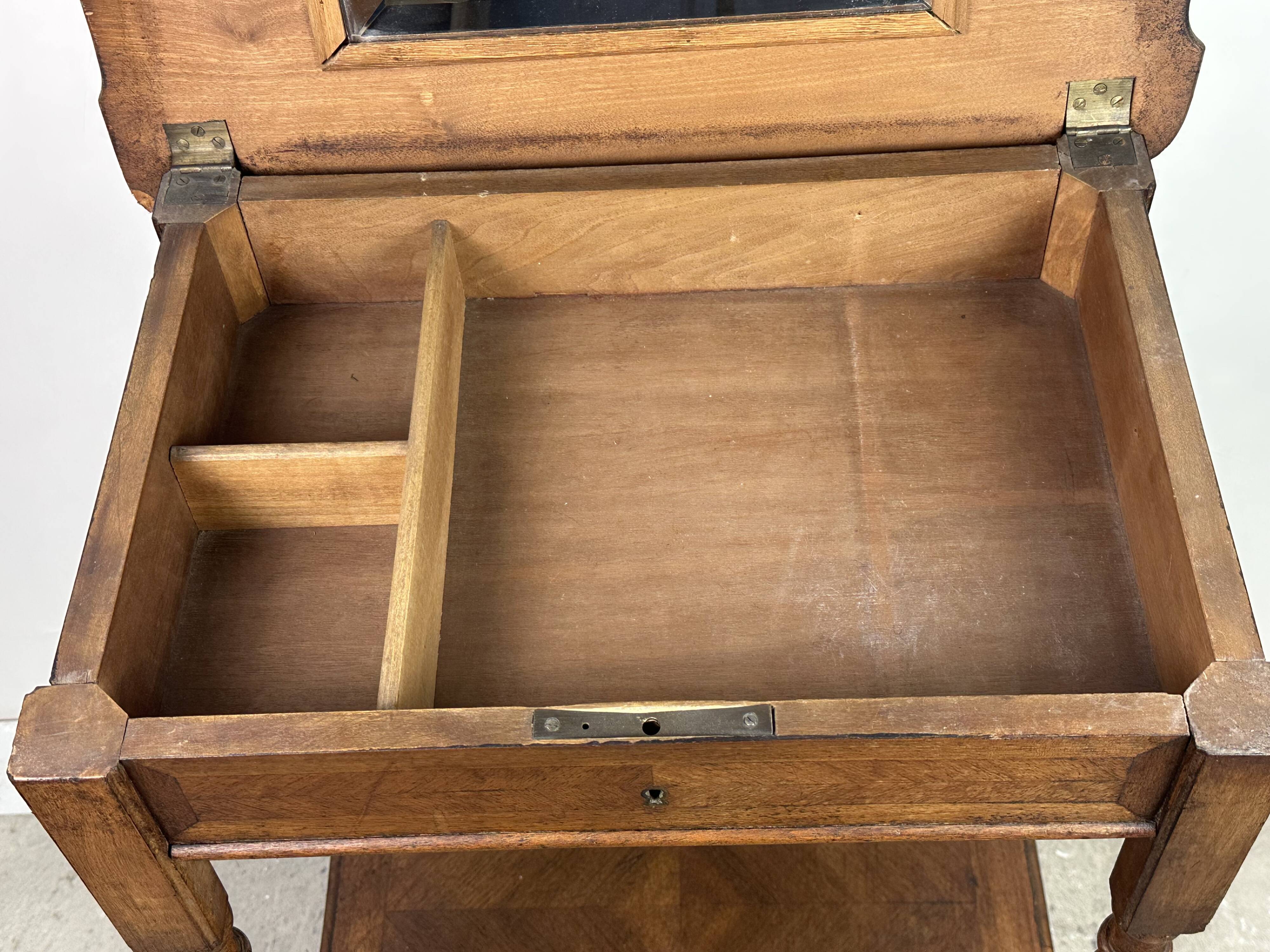 Louis Philippe style walnut side table, dressing table