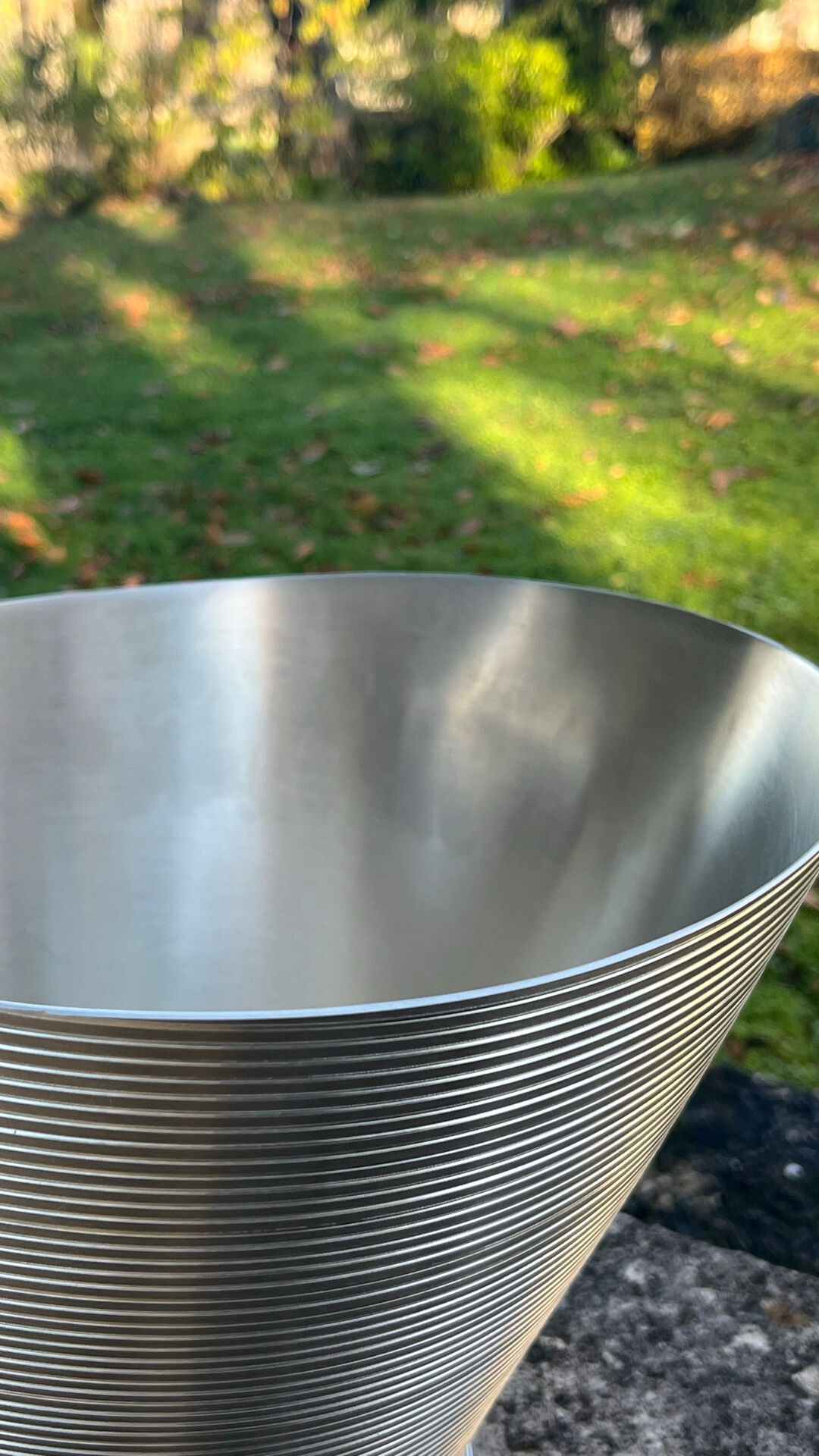 Mumm champagne bucket, vintage pewter vasque