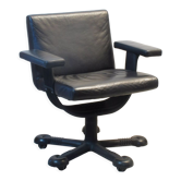 Afra and Tobia Scarpa leather office chair, 1975