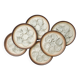 Set of 6 “Stromboli” model oyster plates from Saint-Amand