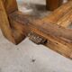 Set of 4 brutalist pine chairs, Italy, 1960s