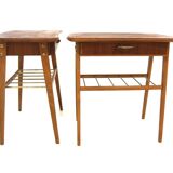 Set of 2 teak bedside tables, Sweden, 1960