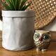 Chouette en laiton vintage yeux verts