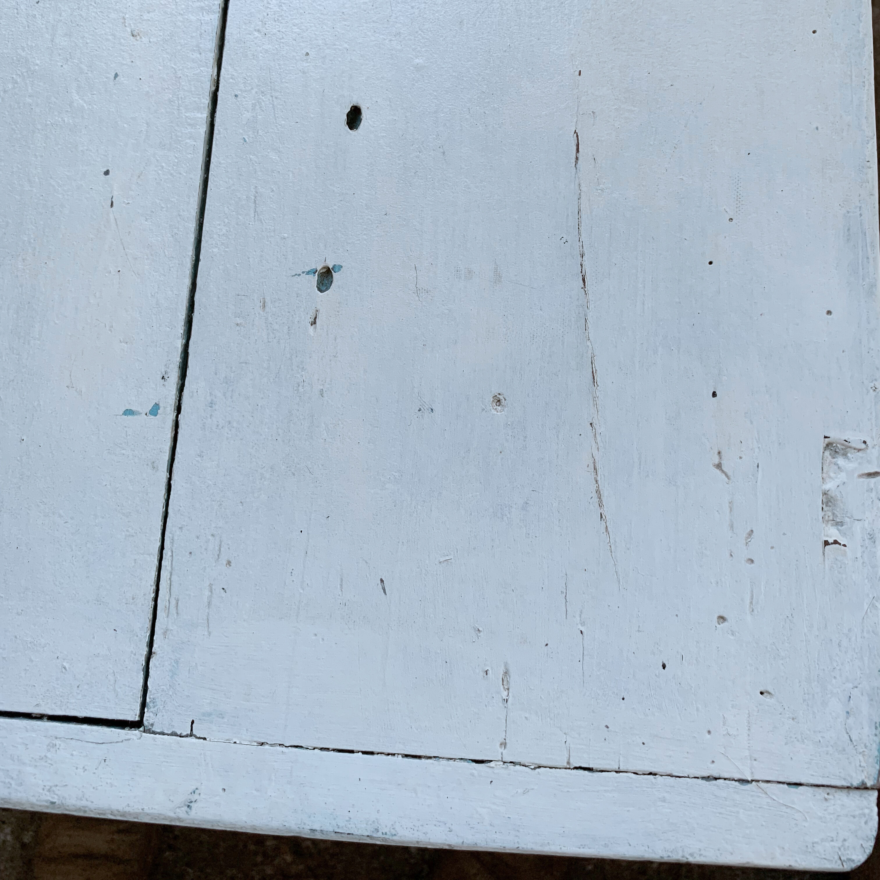 Desk table in its original white