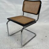 Cesca design chair b32 model in black and chrome