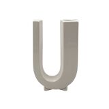 Space age U letter shaped solifleur vase, Marcel Radureau France 1970