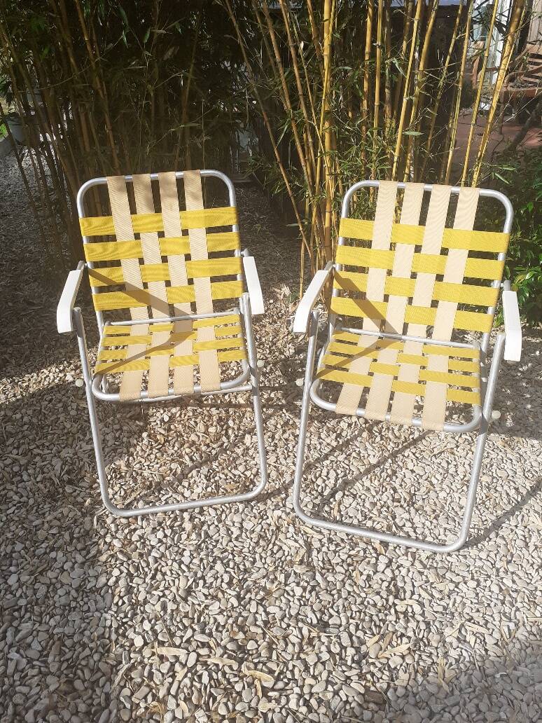 set of 2 folding camping chairs