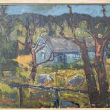 Large Vintage Painting Landscape signed by Svan Grandin (1906- 1982)