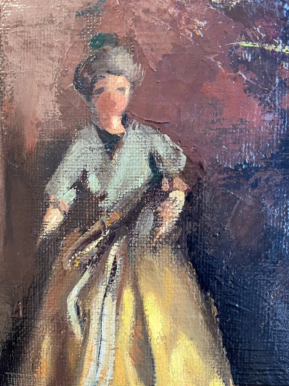 HST painting "Still life with flowers and doll" Guy VAN ISEGHEM (1905-?)