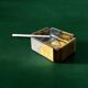 Brutalist ashtray by Leopold, bronze and brass, 1970s