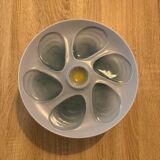 9 vintage oyster plates Salins France in ceramic