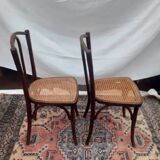 2 vintage caned bistro chairs