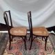 2 vintage caned bistro chairs