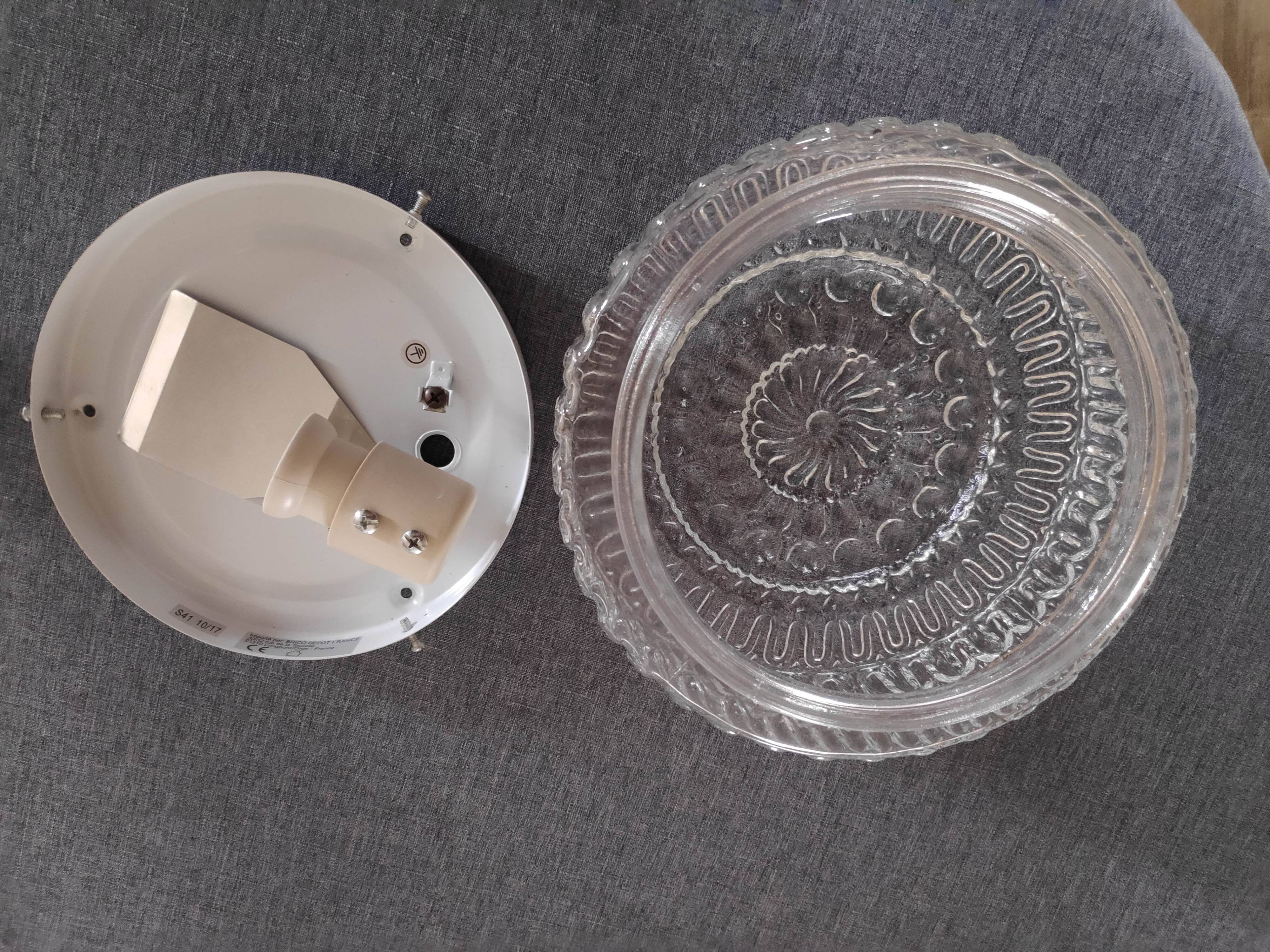 Plafonnier rond en verre