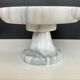 Plat sur pied vintage en marbre de carrare
