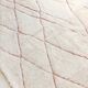 Moroccan berber carpet beni ouarain ecru with pink diamonds engraved 295x200cm