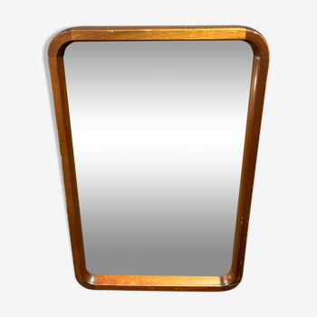 Scandinavian modernist wooden mirror