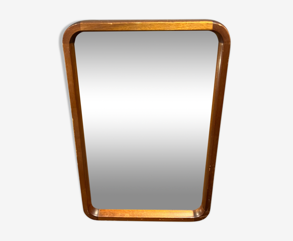 Scandinavian modernist wooden mirror