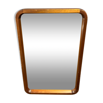 Scandinavian modernist wooden mirror