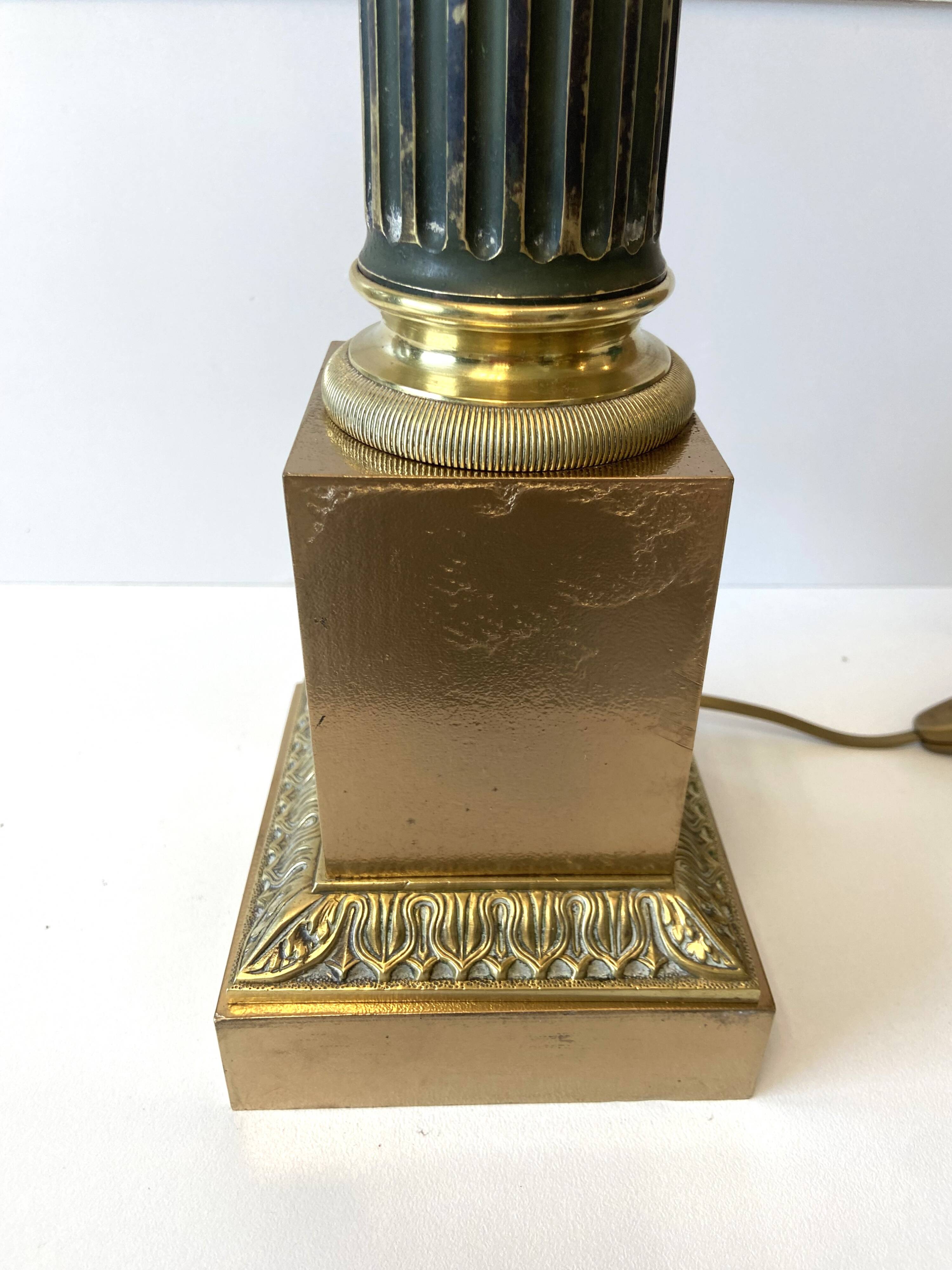 Large CARCEL Lamp in Gilded Bronze & Brass, Early 1800s Empire France