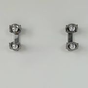 Pair of vintage wall lights, chrome metal, France, 1970.