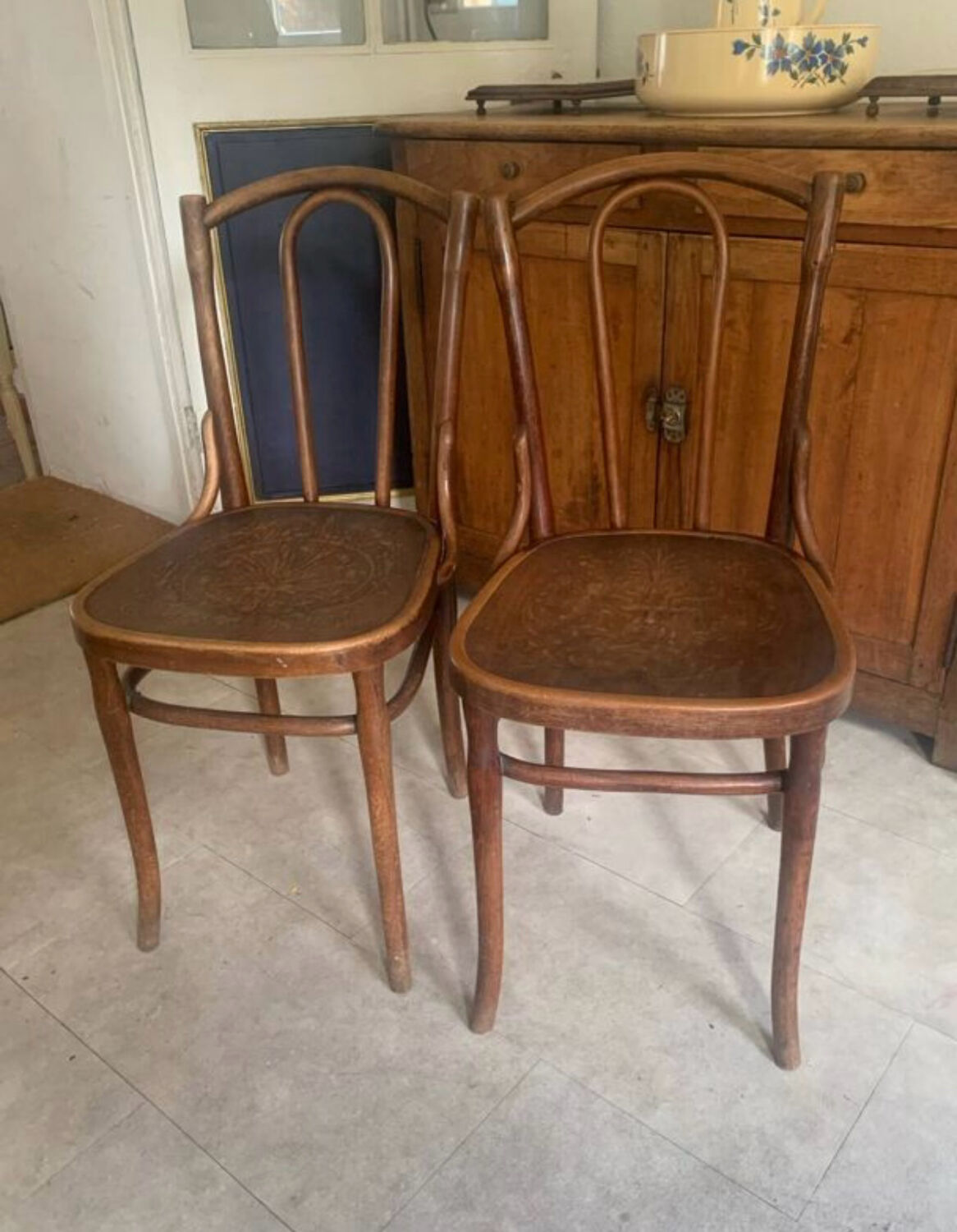 2 chaises bistrots Jacob & Josef Kohn